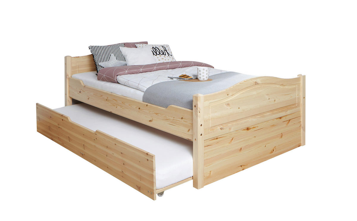 AUSZIEHBETT 120/200 cm Naturfarben  - Naturfarben, Modern, Holz (120/200cm) - MID.YOU