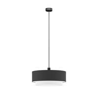 FÜGGŐLÁMPA 50/40/130 cm  - fekete/fehér, Basics, műanyag/textil (50/40/130cm)