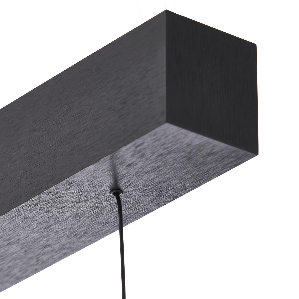 LED-HÄNGELEUCHTE Form 117/180/5,5 cm  - Eichefarben/Schwarz, Natur, Holz/Metall (117/180/5,5cm) - Grossmann