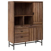 HIGHBOARD  in 94/129,4/38 cm  - Schwarz/Braun, Design, Holz/Metall (94/129,4/38cm) - Carryhome
