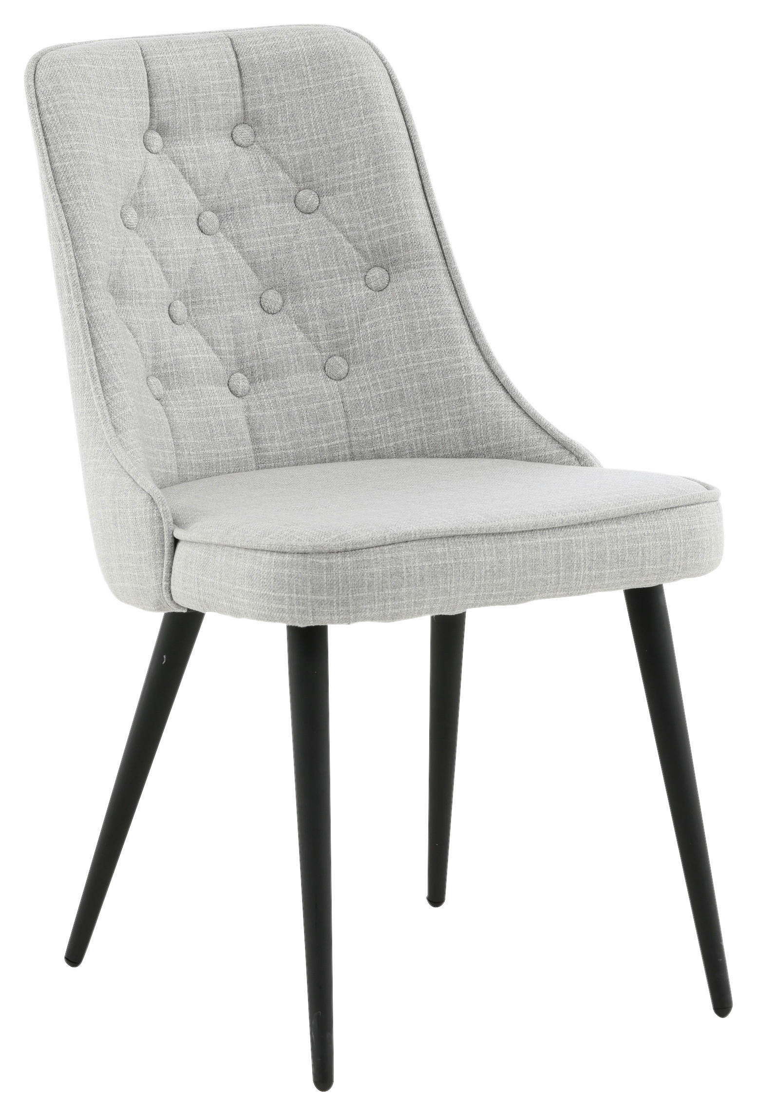 STUHL-SET 2 Stück  in Stahl Flachgewebe Metall, Kunststoff, Textil  - Hellgrau/Schwarz, Design, Kunststoff/Textil (50/88,5/66cm) - Livetastic