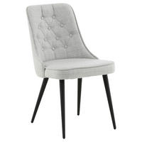 STOLSET 2 styck stål flatväv  - ljusgrå/svart, Design, metall/textil (50/88,5/66cm) - Livetastic