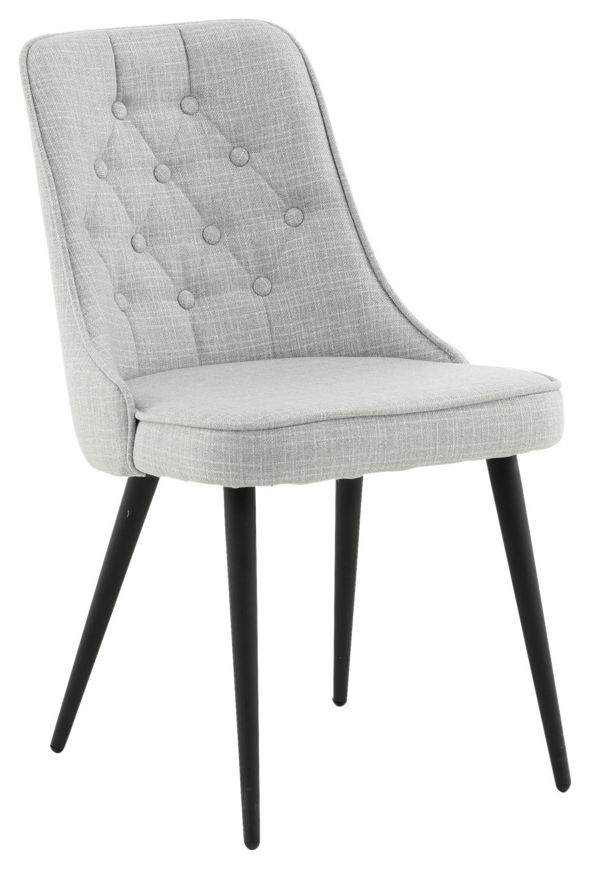 STOLSET 2 styck stål flatväv  - ljusgrå/svart, Design, metall/textil (50/88,5/66cm) - Livetastic