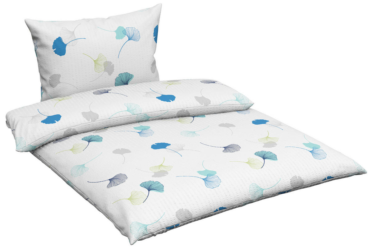 POSTELJINA MELANIE 140/200 cm krep plava, zelena  - zelena/plava, Konvencionalno, tekstil (140/200cm) - Esposa