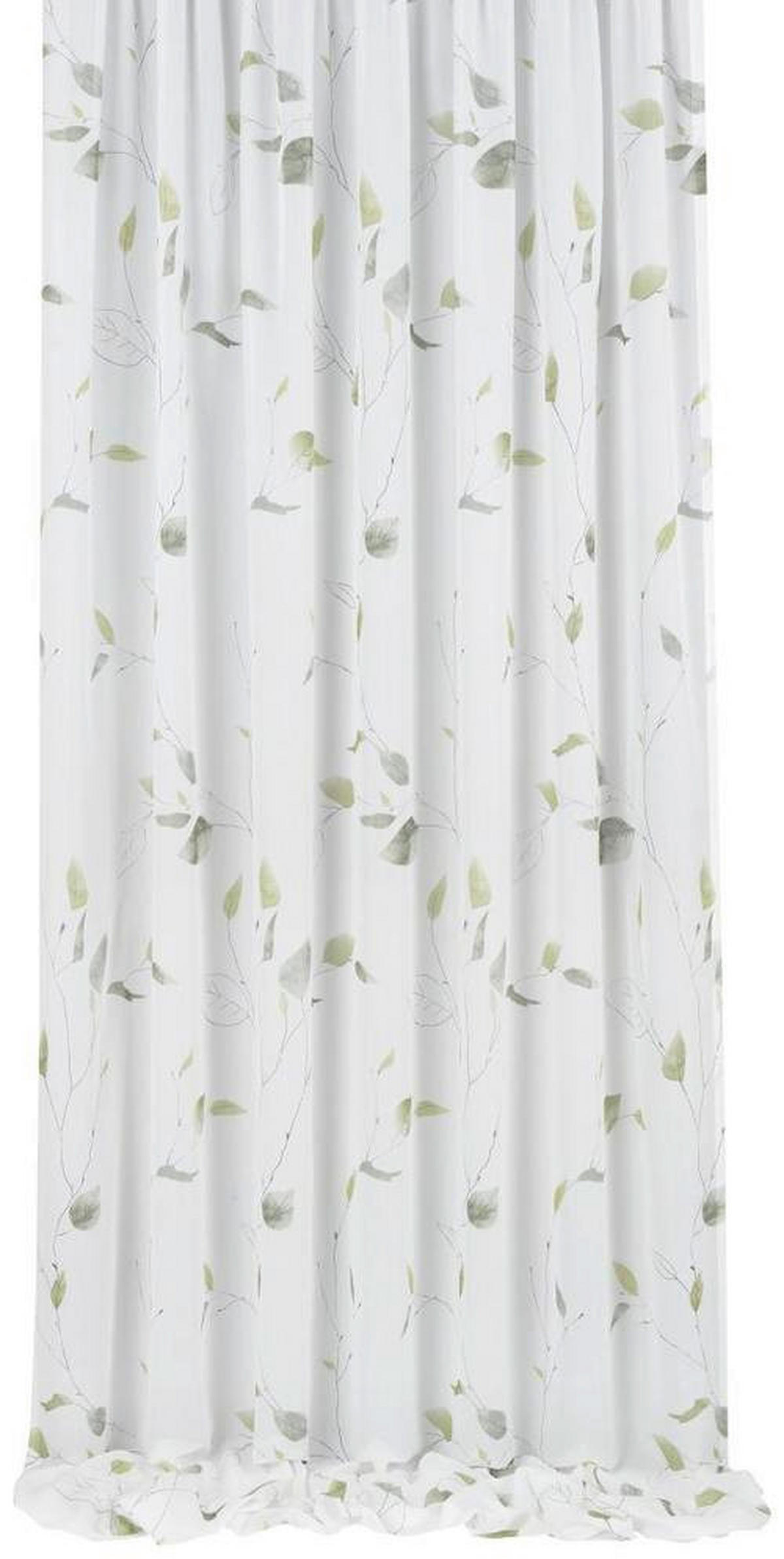 ZÁCLONA, priehľadné, 300 cm - sivá/zelená, Konventionell, textil (300cm) - Esposa