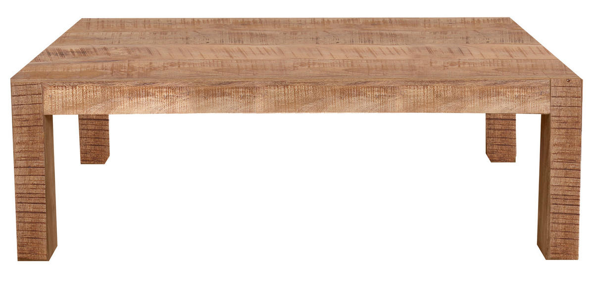 COUCHTISCH Mangoholz massiv 110/60/40 cm rechteckig Naturfarben  - Naturfarben, Design, Holz (110/60/40cm) - Livetastic