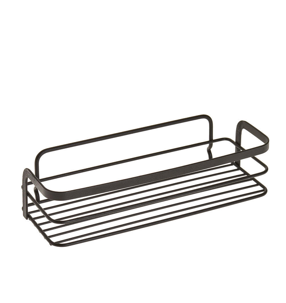 FÜRDŐSZOBAI POLC  - fekete, Basics (26/10/6cm) - Metaltex