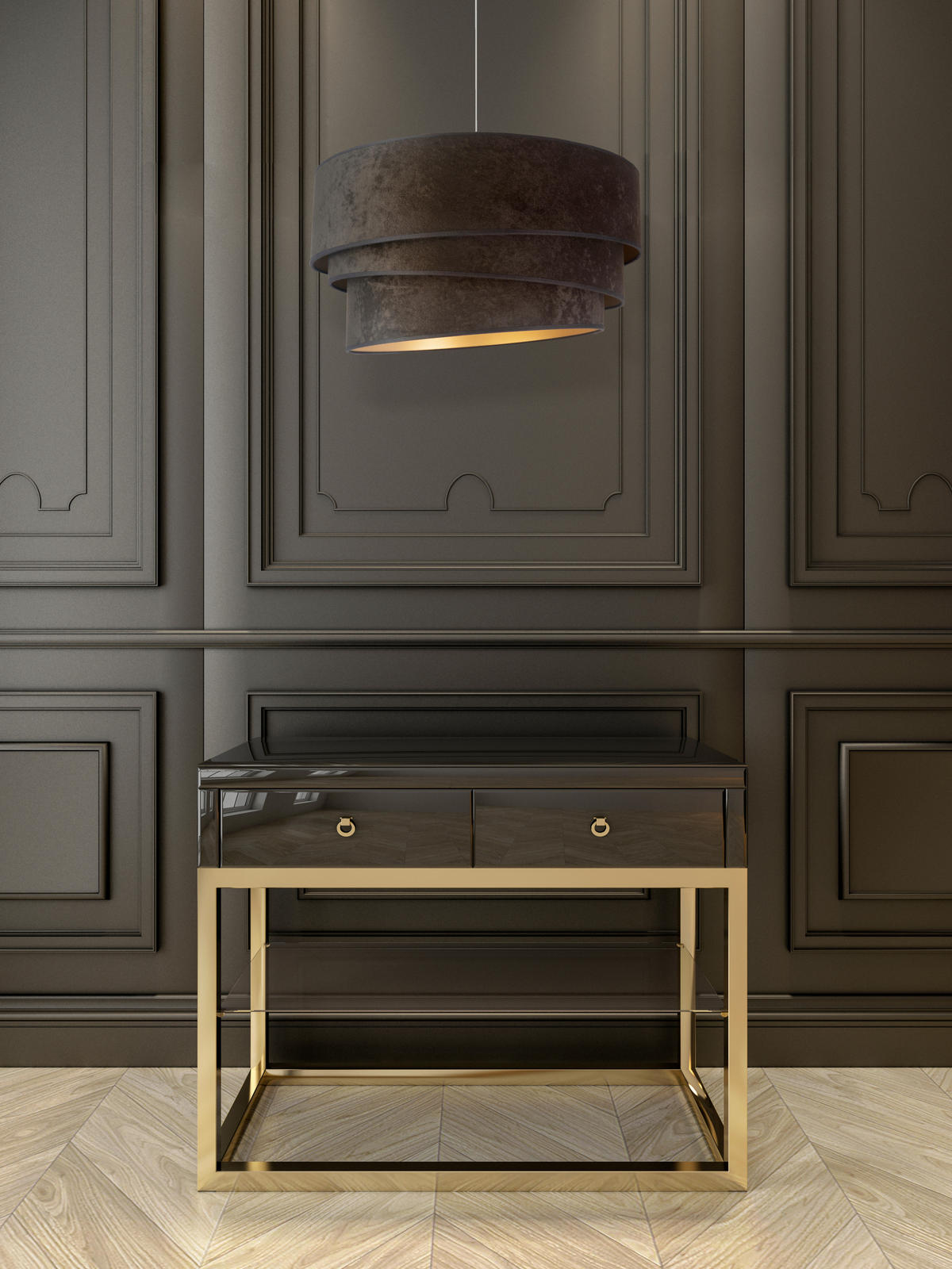 HÄNGELEUCHTE Devon 45/95 cm   - Schwarz, Design, Textil (45/95cm)