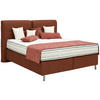 BOXSPRINGBETT 180/200 cm  in Rostfarben  - Rostfarben/Alufarben, KONVENTIONELL, Textil/Metall (180/200cm) - Dieter Knoll