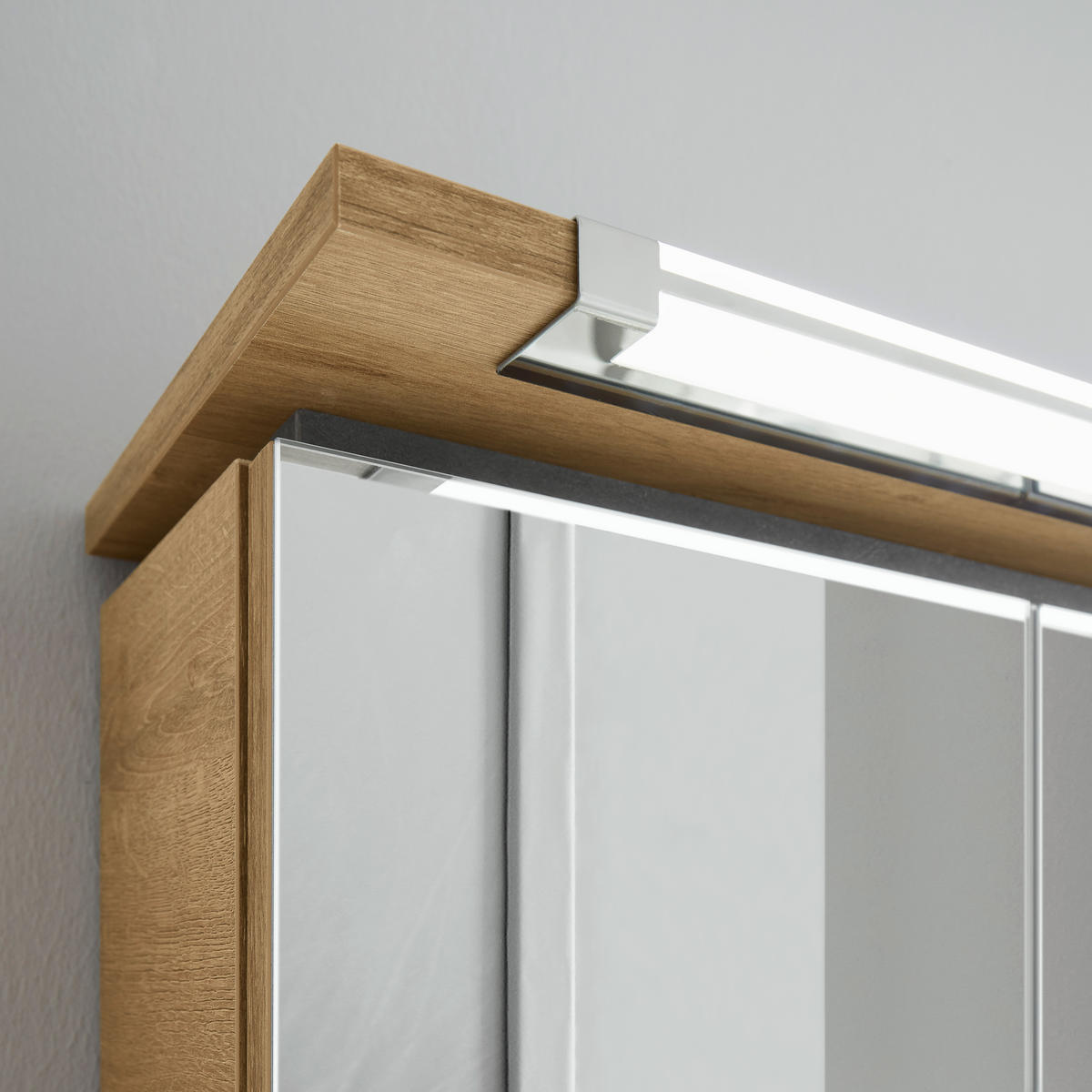 BADEZIMMER 3-teilig  in 101 cm  - Eichefarben/Weiß, Design, Glas/Holzwerkstoff (101cm) - Musterring