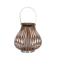 LATERNE - Sandfarben/Klar, LIFESTYLE, Glas/Metall (24.5/25.5cm)