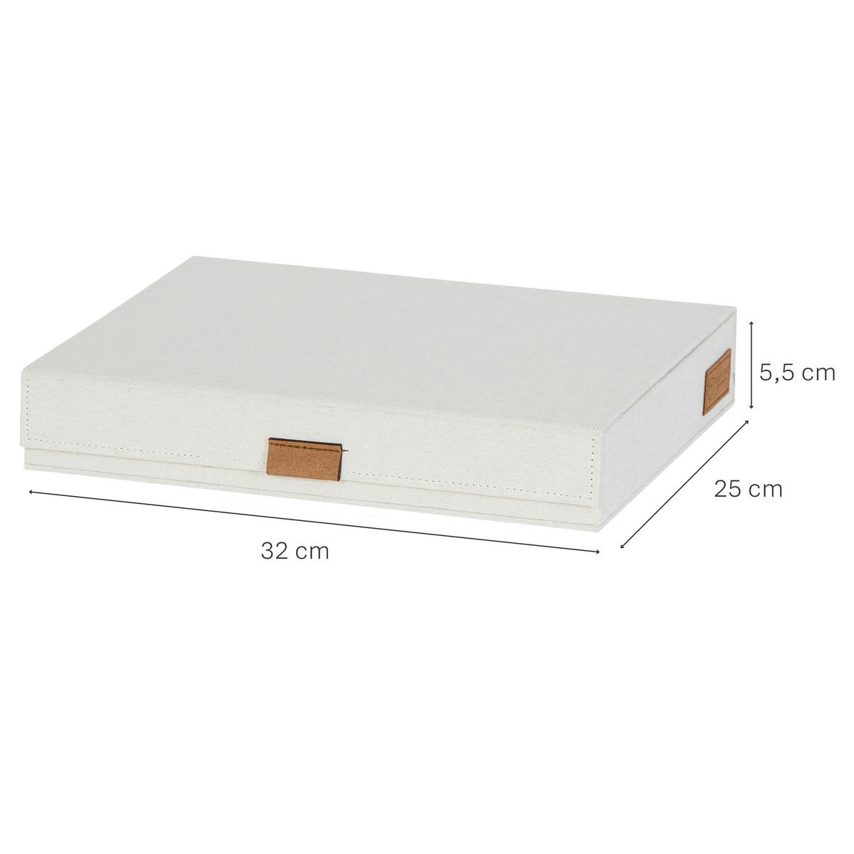 BRILLENBOX - Beige, Basics, Karton/Textil (32/25/5,5cm) - Store It