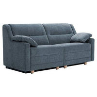 SCHLAFSOFA Chenille Blau  - Blau/Buchefarben, KONVENTIONELL, Holz/Textil (184/88/91cm) - Sedda
