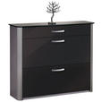 SCHUHSCHRANK  in 117/97/34 cm  - Chromfarben/Silberfarben, Basics, Glas/Holzwerkstoff (117/97/34cm) - Moderano