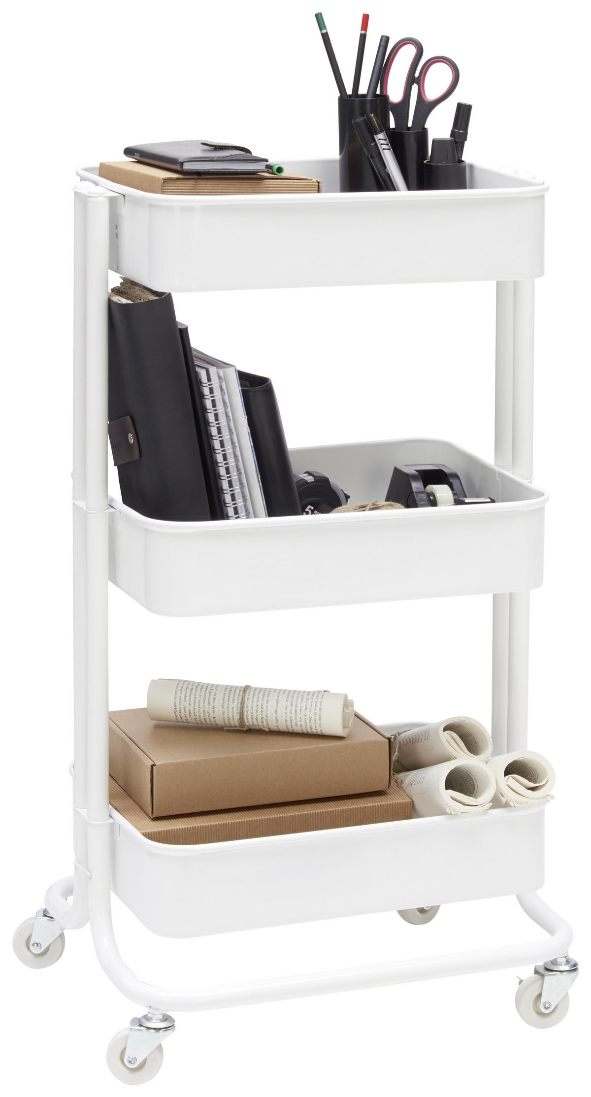 ALLZWECKWAGEN  - Weiss, Design, Metall (43/78,5/35cm) - home24