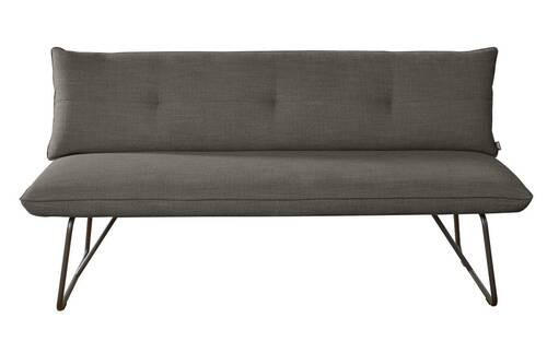 SITZBANK 180/90/70 cm Struktur Braun Metall  - Schwarz/Braun, Design, Textil/Metall (180/90/70cm) - Dieter Knoll