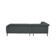 ECKSOFA in Chenille Grau  205/280 cm  - Schwarz/Grau, Design, Textil/Metall (205/280cm) - Xora