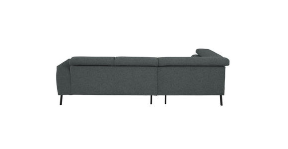 ECKSOFA in Chenille Grau  205/280 cm  - Schwarz/Grau, Design, Textil/Metall (205/280cm) - Xora