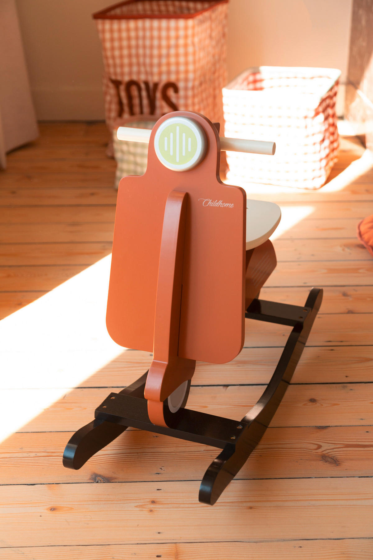 SCHAUKELTIER - Rostfarben/Schwarz, KONVENTIONELL, Holzwerkstoff (70/25/57cm) - Childhome