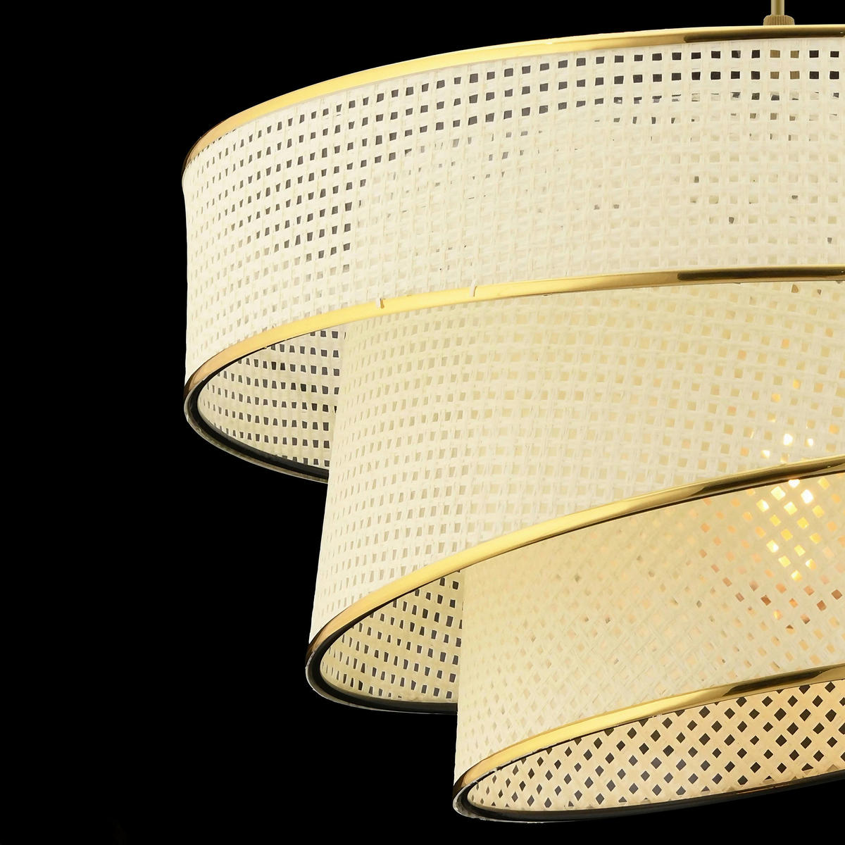 HÄNGELEUCHTE 40/72 cm   - Goldfarben/Weiß, Design, Textil/Metall (40/72cm) - P & B