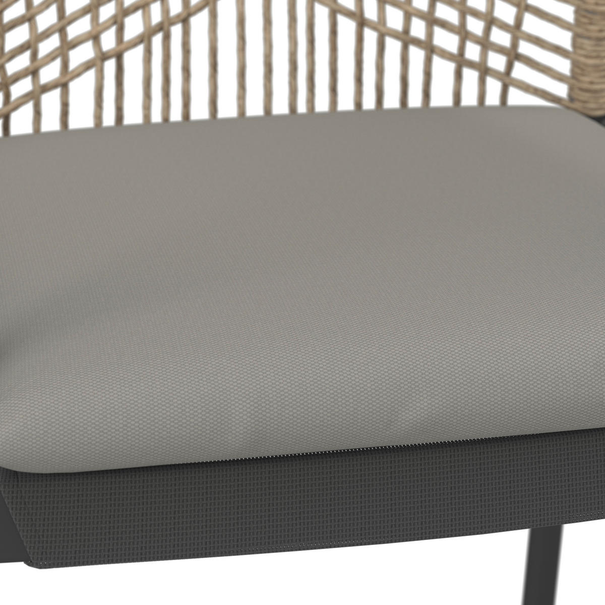 SCAUN DE STIVUIT in metal, plastic, textil culoare natur, gri deschis, gri închis  - gri deschis/gri închis, Romantik / Landhaus, plastic/metal (64/84/54.5cm) - Xora