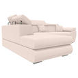 ECKSOFA  in Struktur Creme  - Chromfarben/Creme, KONVENTIONELL, Kunststoff/Textil (205/282cm) - Carryhome