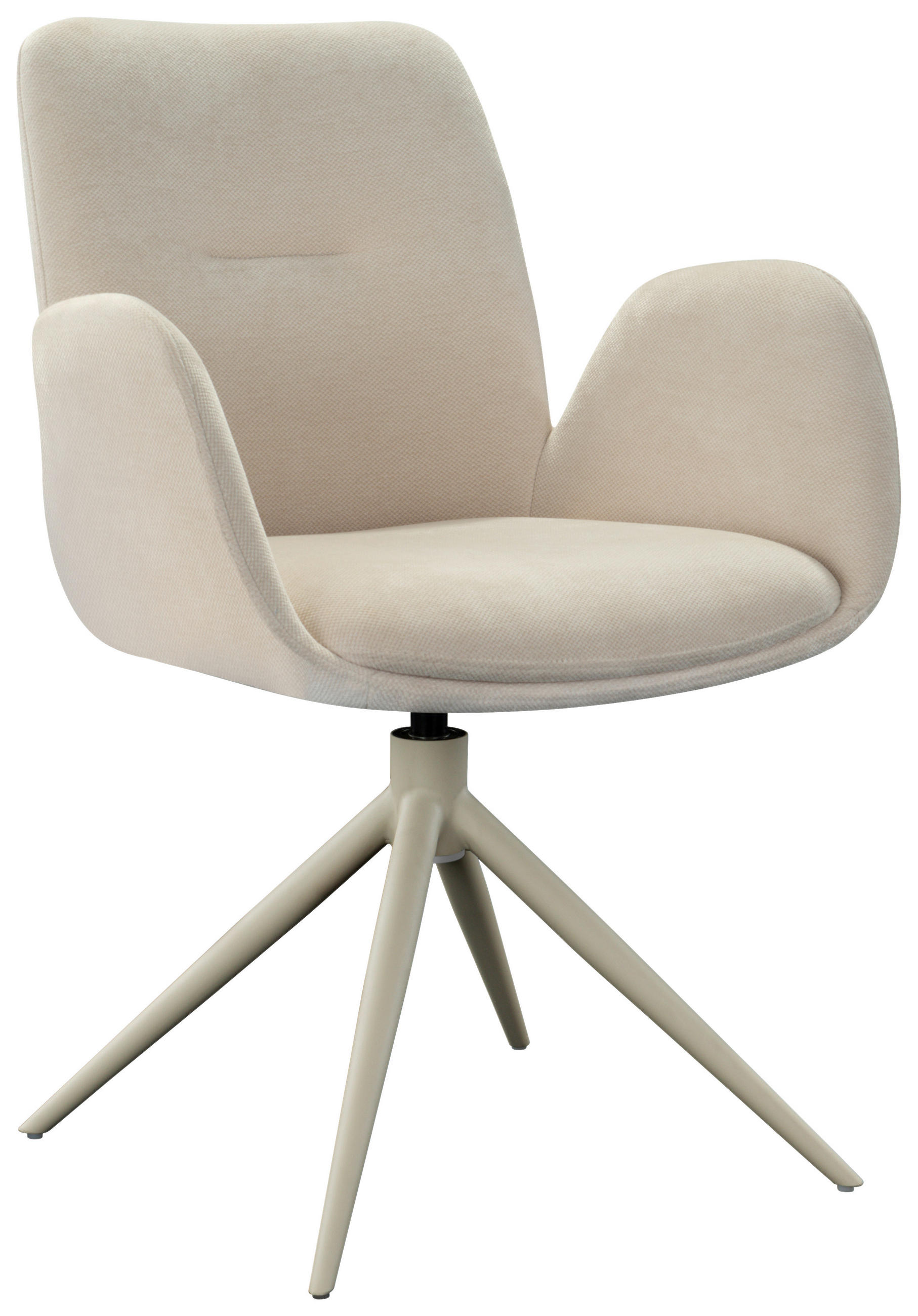 ARMLEHNSTUHL  in Eisen Mikrofaser  - Beige/Schwarz, Design, Textil/Metall (62/85,5/61,5cm) - Lomoco