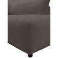 ECKSOFA  in Chenille Dunkelbraun  307/224 cm  - Dunkelbraun/Schwarz, KONVENTIONELL, Kunststoff/Textil (307/224cm) - Hom`in