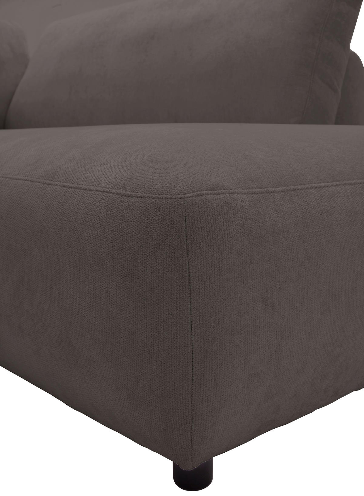 ECKSOFA  in Chenille Dunkelbraun  307/224 cm  - Dunkelbraun/Schwarz, KONVENTIONELL, Kunststoff/Textil (307/224cm) - Hom`in