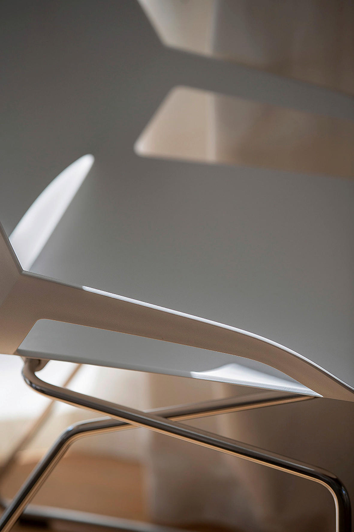 BESUCHERSTUHL Weiß  - Edelstahlfarben/Weiß, Basics, Kunststoff/Metall (50/72/52cm) - Aeris