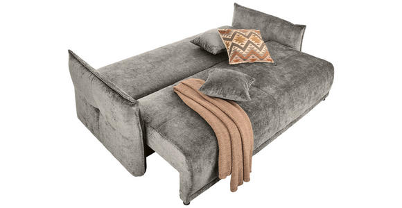 BOXSPRINGSOFA in Chenille Beige  - Beige/Schwarz, MODERN, Kunststoff/Textil (235/95/108cm) - Hom`in