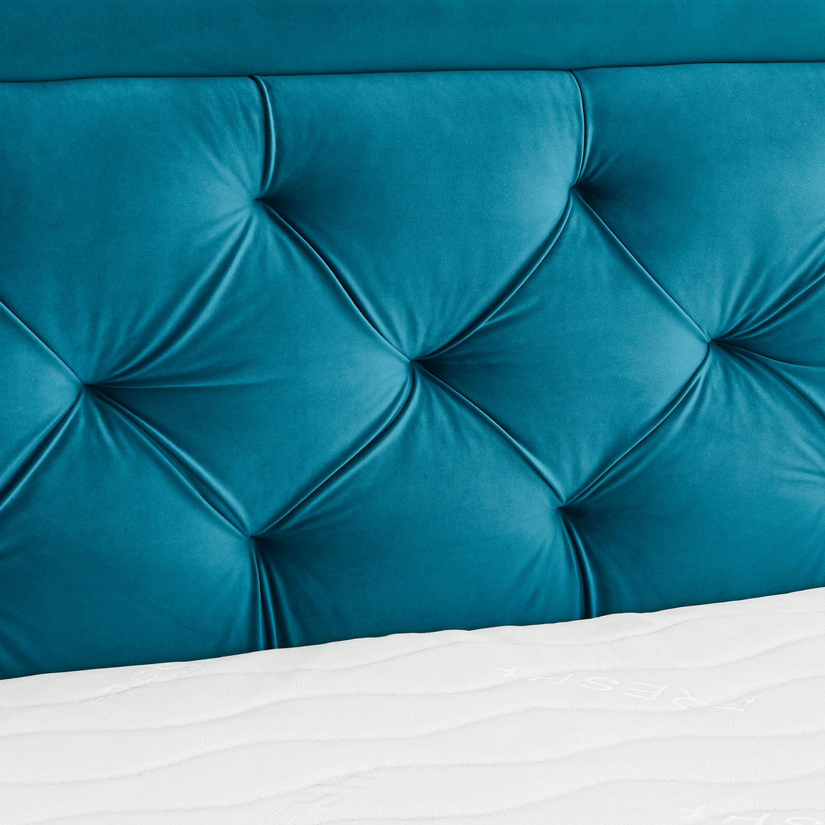 BOXSPRINGBETT 180/200 cm  in Türkis  - Türkis/Schwarz, Konventionell, Textil/Metall (180/200cm) - Esposa
