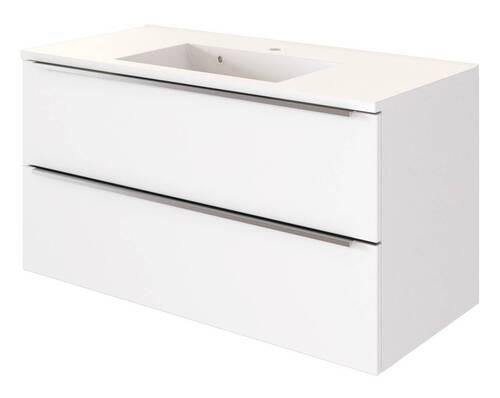WASCHTISCHKOMBI 100 cm  - Weiß, KONVENTIONELL, Holzwerkstoff/Stein (100cm) - Xora