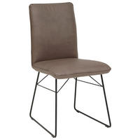 STUHL  in Stahl Mikrofaser  - Schwarz/Braun, Design, Textil/Metall (46/91/60cm) - Dieter Knoll