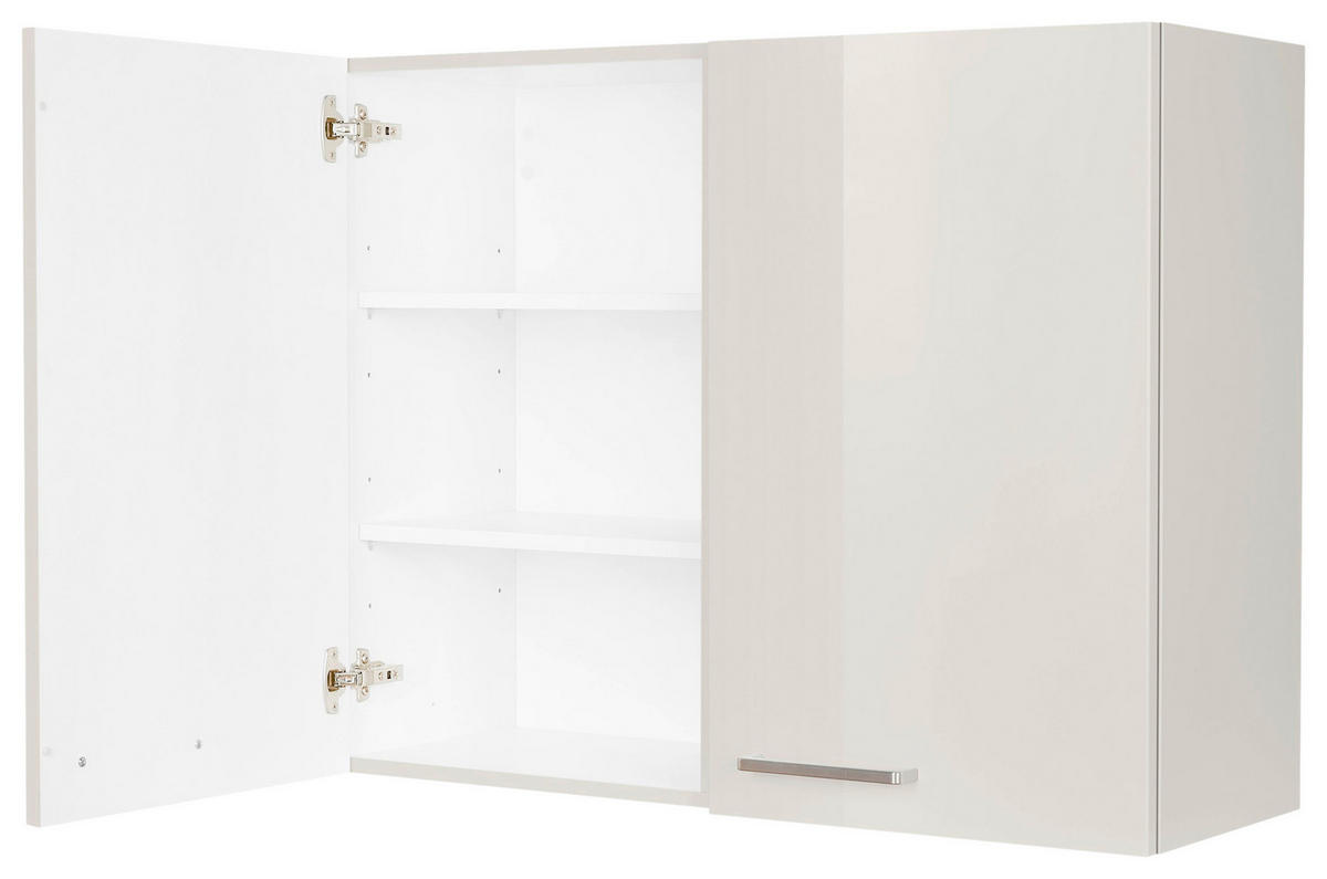 KÜCHENOBERSCHRANK 90/72/35 cm  in Hellgrau  - Edelstahlfarben/Hellgrau, MODERN, Holzwerkstoff (90/72/35cm) - Nobilia