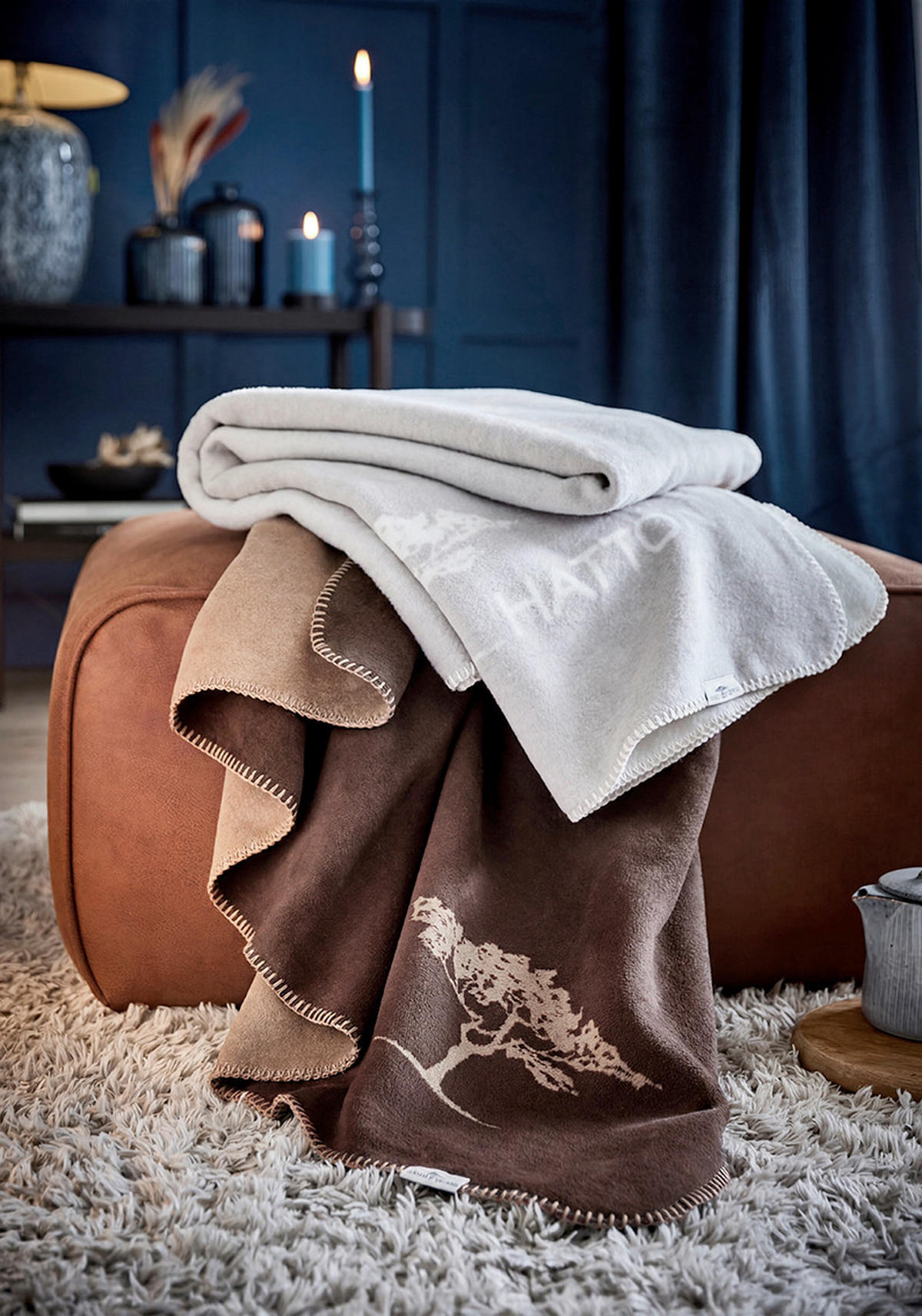 WOHNDECKE Winter 2026 210/150 cm  - Graubraun, Basics, Textil (210/150cm) - FYNCH-HATTON