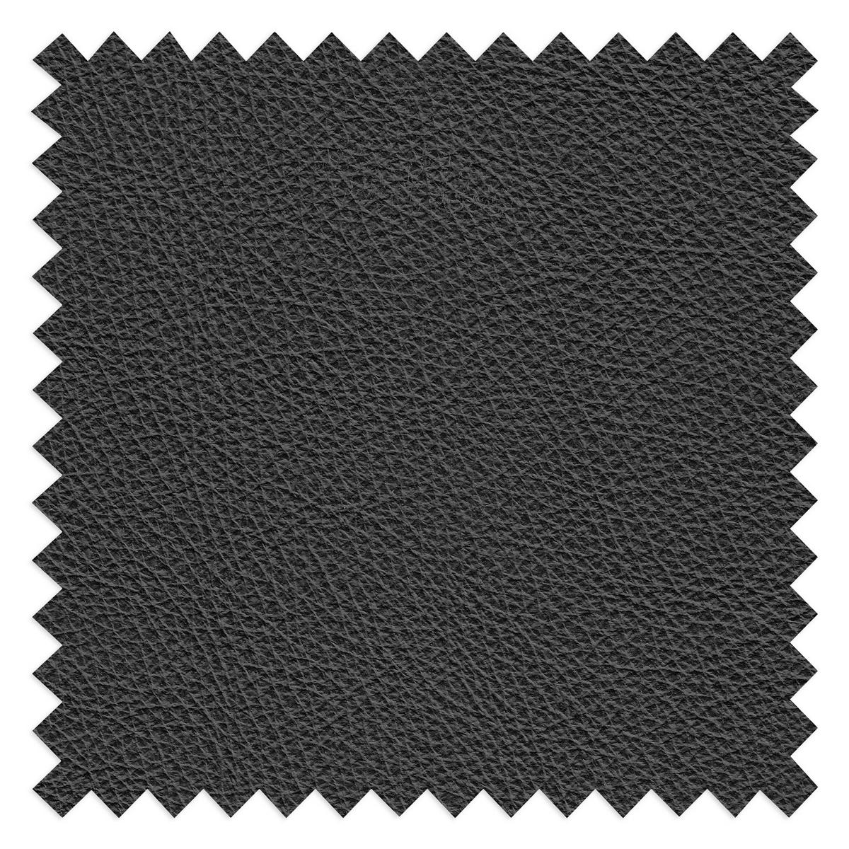 2,5-SITZER  in Echtleder Schwarz   - Schwarz, Design, Leder/Holz (214/97/97cm) - Livetastic