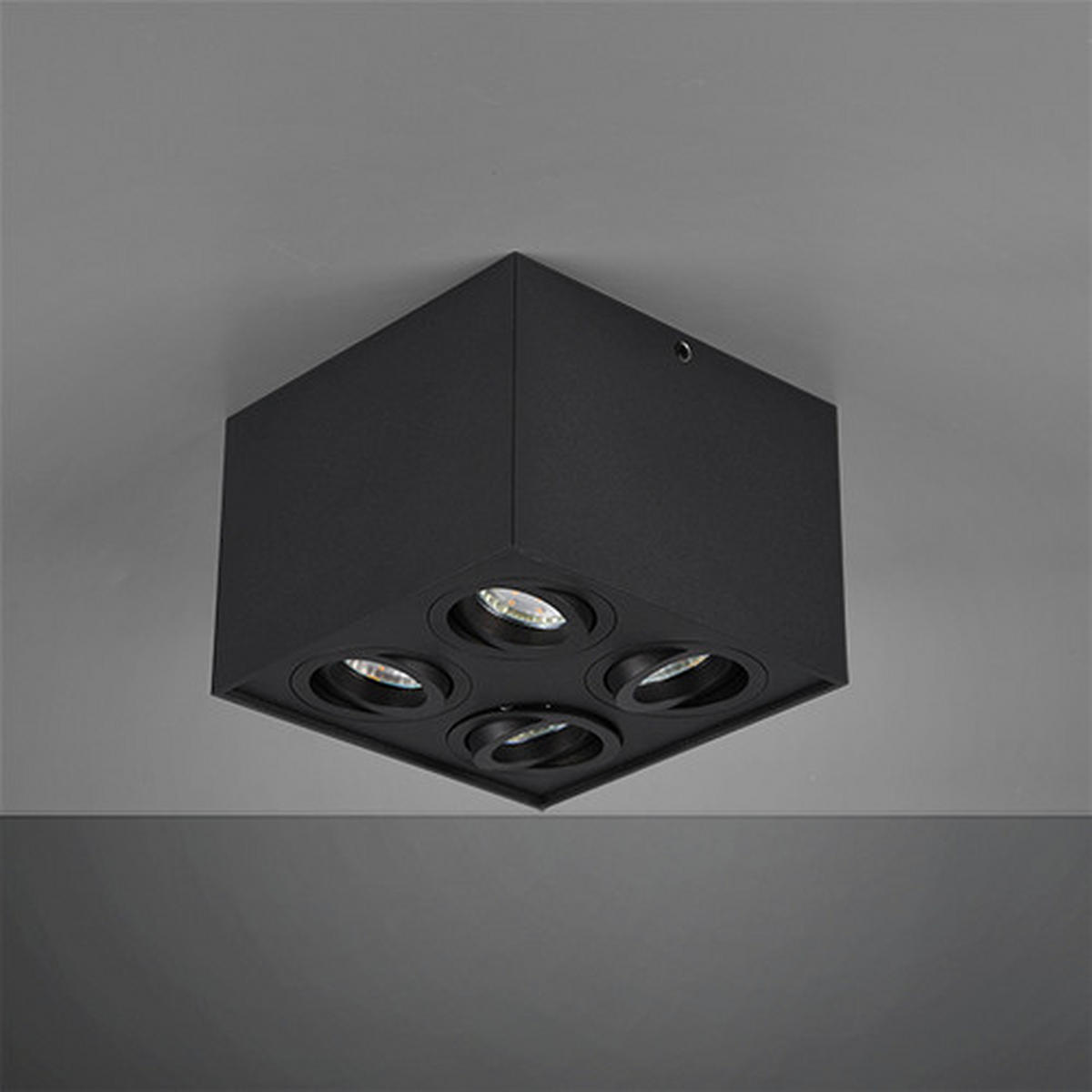 DECKENLEUCHTE     - Schwarz, Basics, Metall (17,8/12,5/17,8cm) - Trio Leuchten