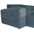 ECKSOFA Petrol Webstoff  - Petrol/Schwarz, KONVENTIONELL, Kunststoff/Textil (301/160cm) - Carryhome