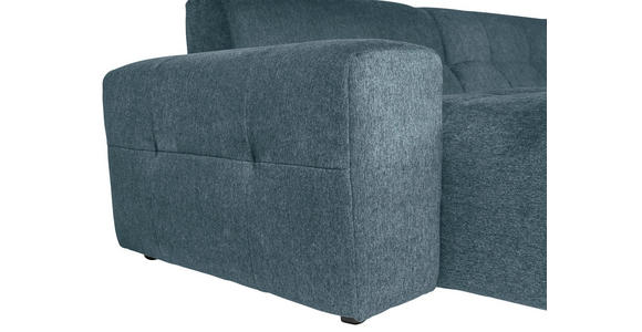 ECKSOFA Petrol Webstoff  - Petrol/Schwarz, KONVENTIONELL, Kunststoff/Textil (301/160cm) - Carryhome
