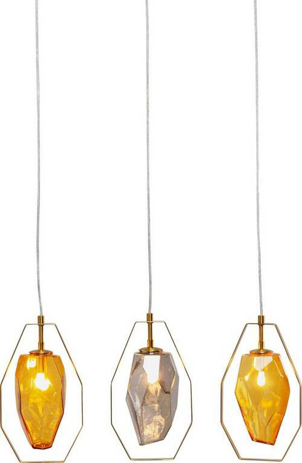 HÄNGELEUCHTE Diamond 67/120/12 cm   - MODERN, Glas/Metall (67/120/12cm) - Kare-Design