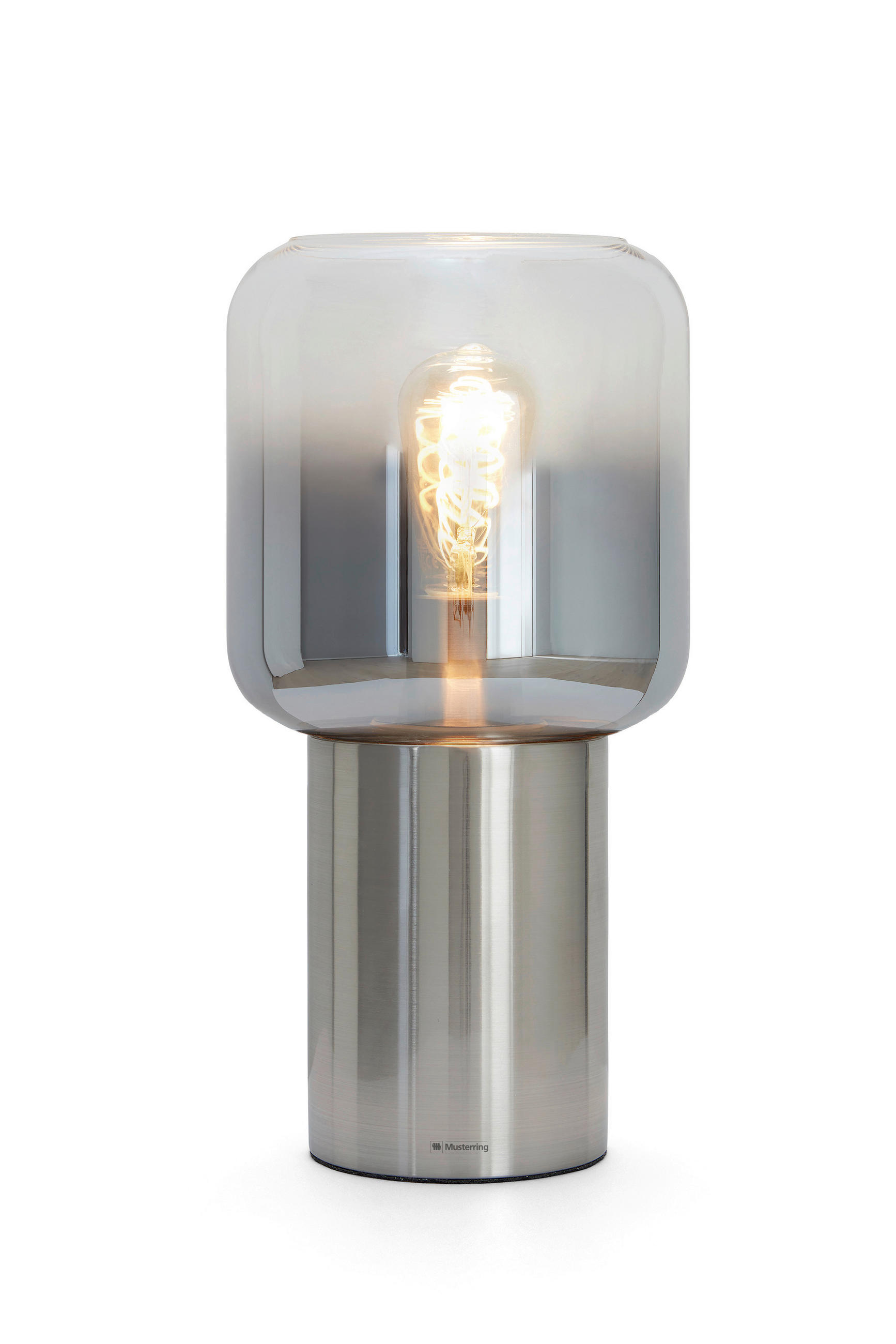 Tischleuchte 20,5/38,5 cm   - Chromfarben/Silberfarben, Basics, Glas/Metall (20,5/38,5cm) - Musterring