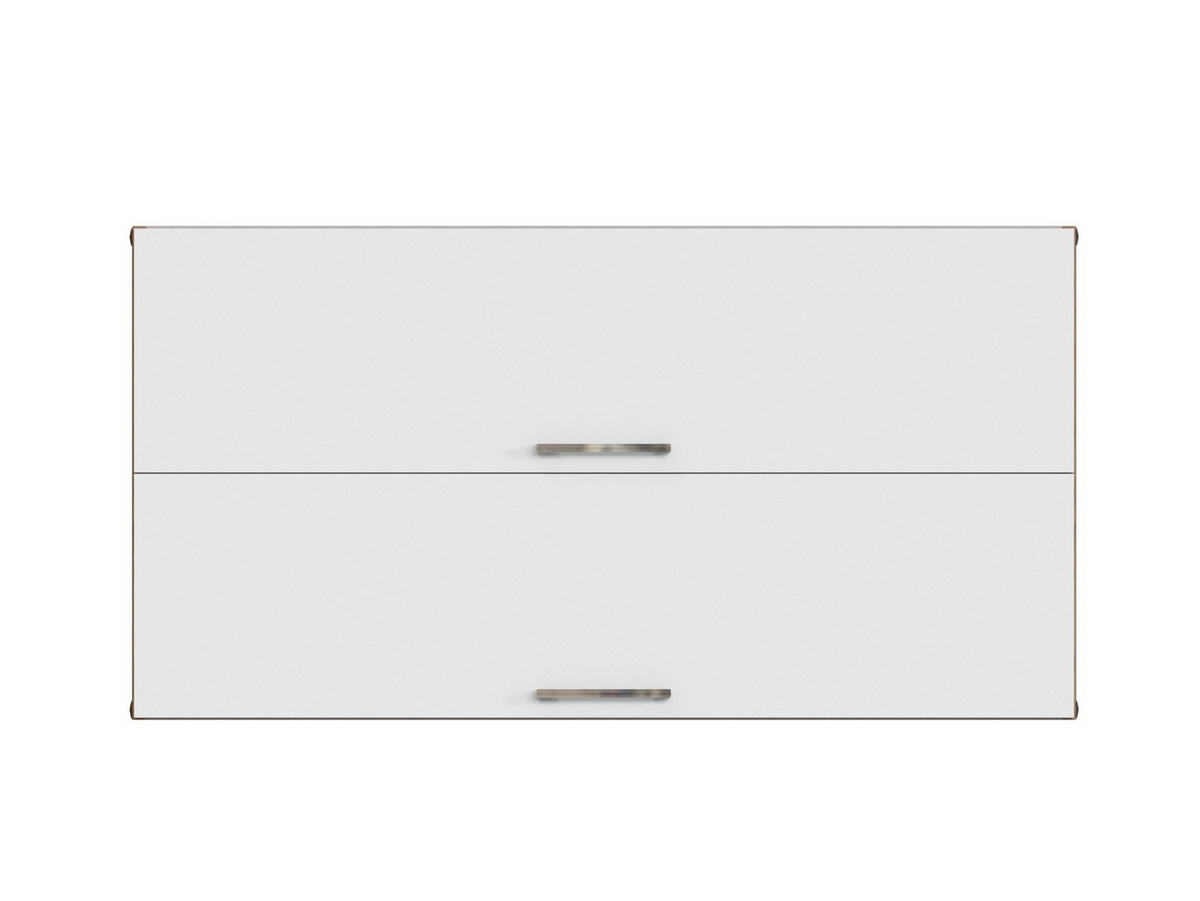 KÜCHENOBERSCHRANK 110/57/34 cm  in Weiß, Eiche Wotan  - Chromfarben/Eiche Wotan, MODERN, Holzwerkstoff/Metall (110/57/34cm) - Held