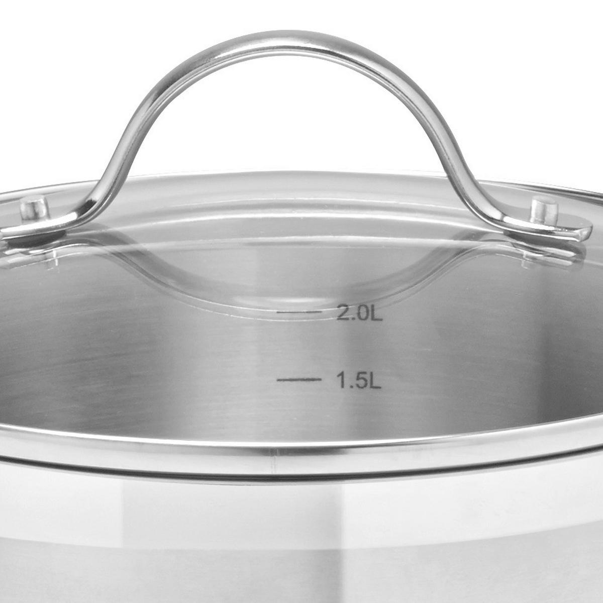 SET DE OALE 9 piese  - străveziu/culoare inox, Konventionell, sticlă/metal - Homeware Profession.