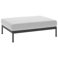 HOCKER beschichtet Anthrazit, Hellgrau  - Anthrazit/Hellgrau, Design, Textil/Metall (123/42/89cm) - Lomoco
