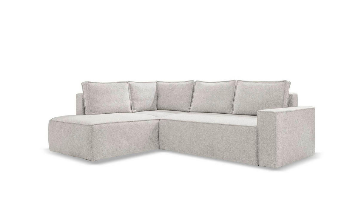 KUTNA GARNITURA tekstil  bež   - bijela/siva, Design, tekstil/plastika (194/246cm) - MID.YOU