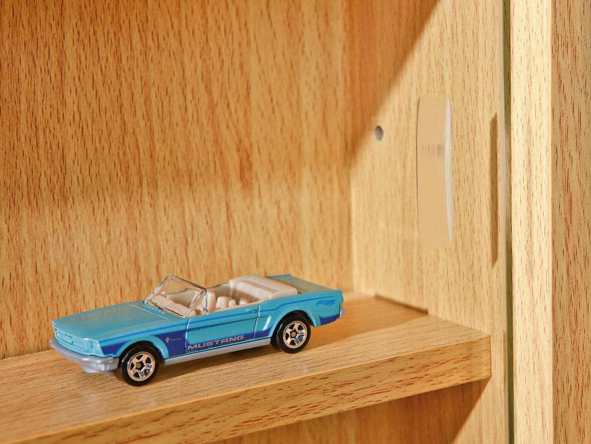 VITRINA VISEĆA 80/60/9,5 cm   - boje bukve, Basics, staklo/drvni materijal (80/60/9,5cm)