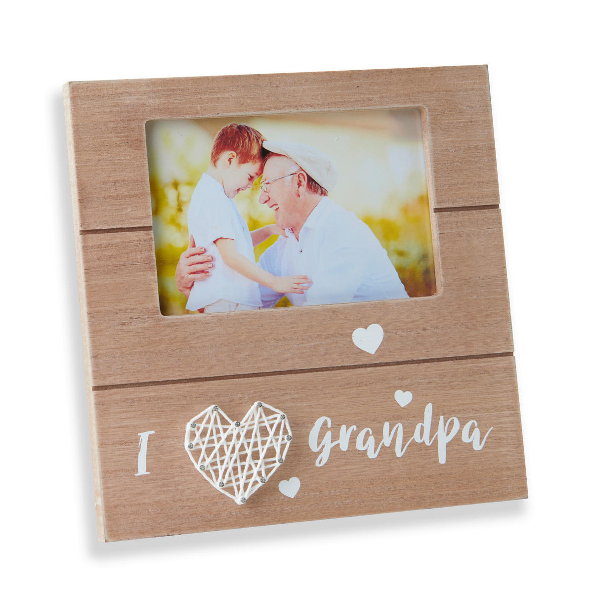 BILDERRAHMEN in Braun, Weiss  - Weiss/Braun, Trend, Holzwerkstoff/Textil (21/21/2,4cm) - My Baby Lou