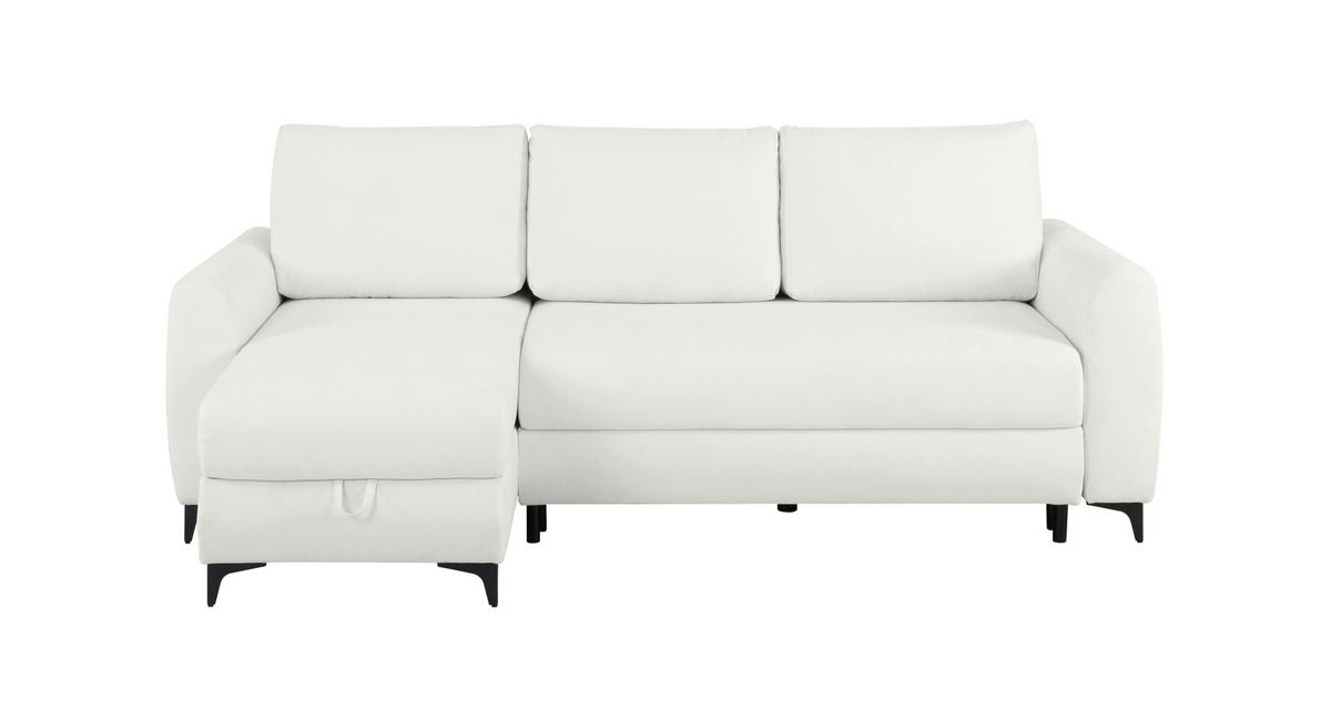 ECKSOFA Moli Creme  - Creme/Schwarz, Design, Textil/Metall (236/148cm) - Mican