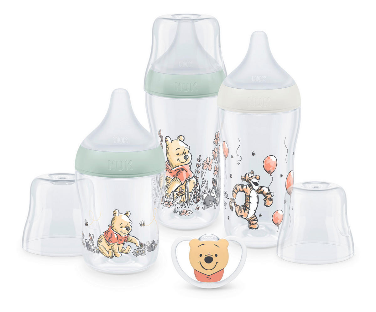 FLÄSCHCHENSET Perfect Match 4-teilig  - Transparent/Multicolor, Basics, Kunststoff (7,2/21,3/19,4cm) - NUK